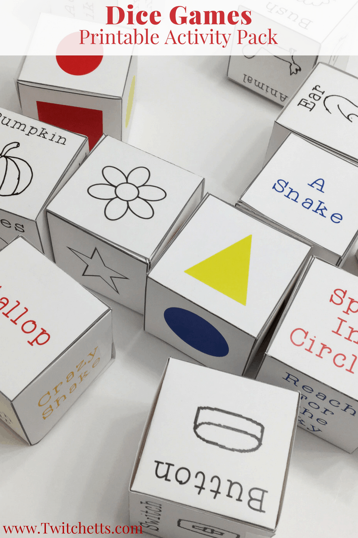 Dice Games For Kids Printable Dice Pack Twitchetts