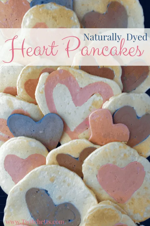 These Naturally Dyed Homemade Pancakes are perfect to make for Valentine's Day Breakfast! These heart pancakes can make any breakfast special!