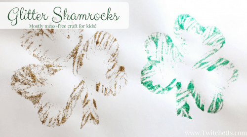This St. Patrick's Day craft is perfect to do with kids of all ages. This mostly mess free process leaves you with a beautiful St. Patrick's Day decoration.