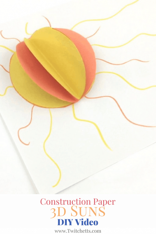 These 3D paper suns are easy and fun to make! You will enjoy this construction paper craft!