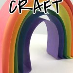 3D paper rainbow. Text reads "Classroom Craft"