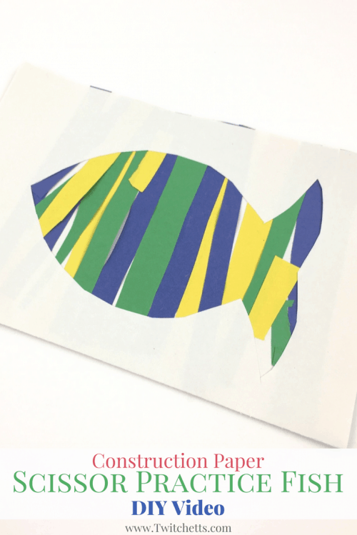 Create this fun construction paper fish while working on scissor skills with your little one! Construction Paper Crafts for Kids.