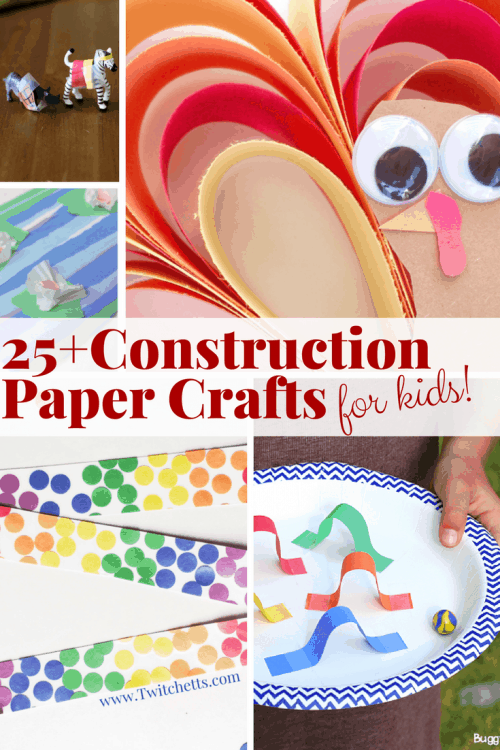 Construction Paper Crafts for kids. Get inspired with over 25 crafts and construction paper activities for children. Preschool through elementary.