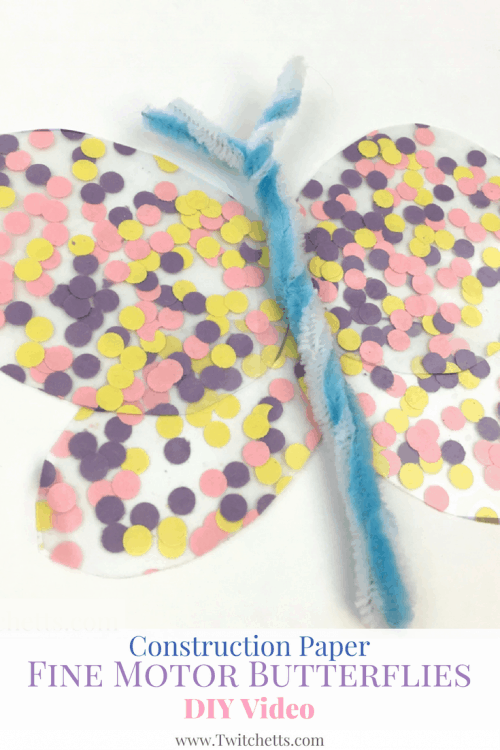 These construction paper butterflies are a great fine motor activity for your kiddos. 