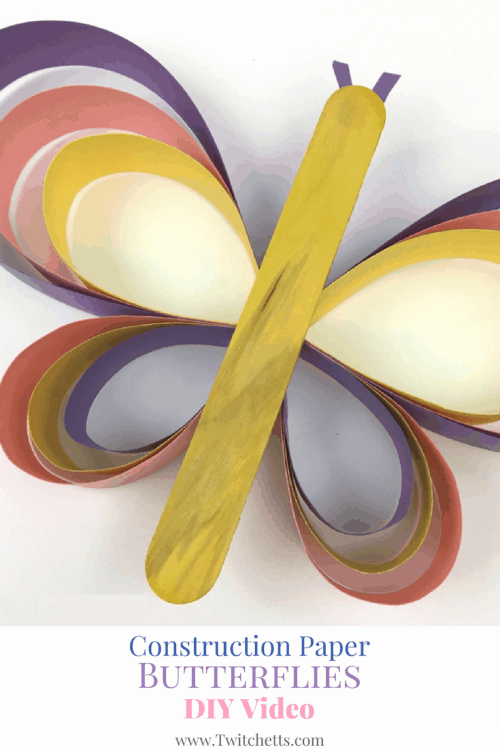 This fun paper butterfly is a great craft for kids. We love construction paper crafts and this one is so much fun to create!