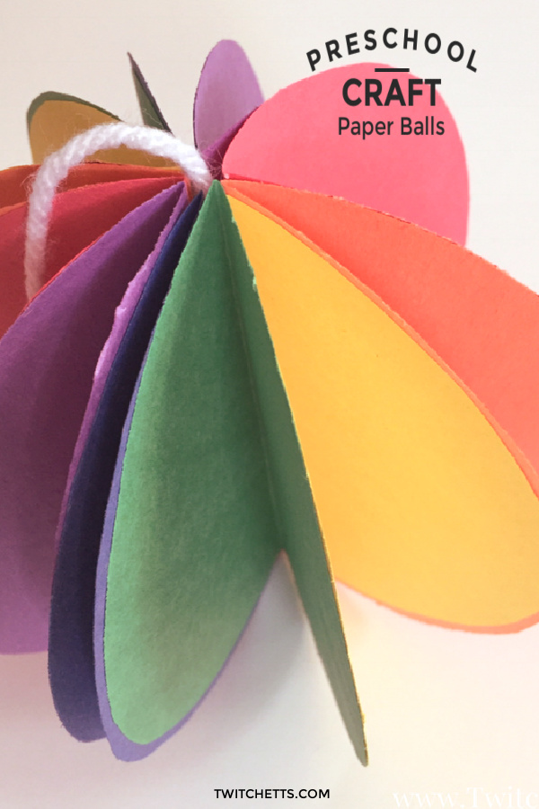 How to make rainbow paper spheres with construction paper Twitchetts