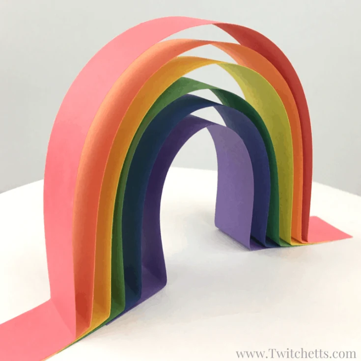 Rainbow Art made from construction paper. These easy construction paper crafts for kids will help teach your child to wait for the glue to dry. Construction paper Rainbow crafts for kids.