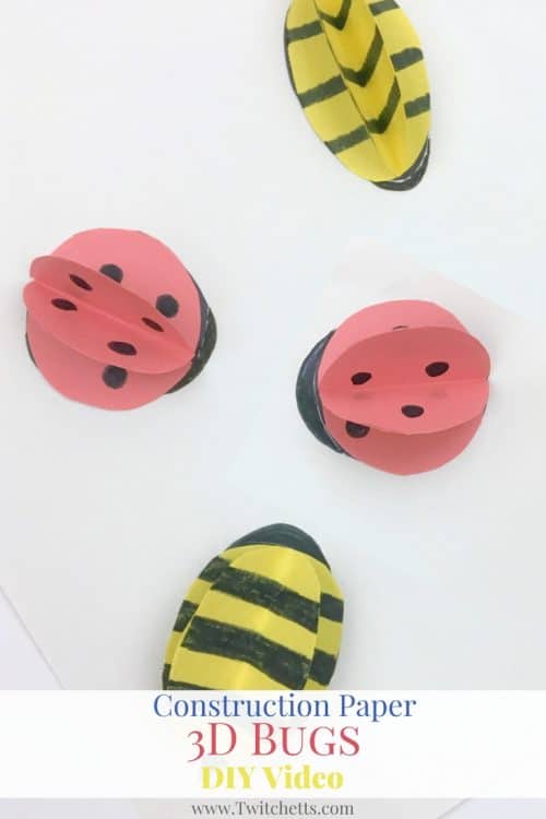 Have fun with these paper lady bugs and bees! These make great construction paper crafts for kids!