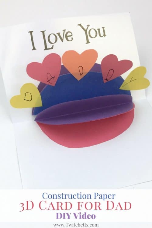 Create this fun 3D Card for someone you love! A great homemade card for Father's Day, Mother's Day, or just to make anyone feel loved!