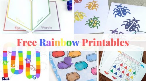 These free rainbow printables are perfect for a lazy afternoon or for a quick lesson in counting, reading, or color recognition.