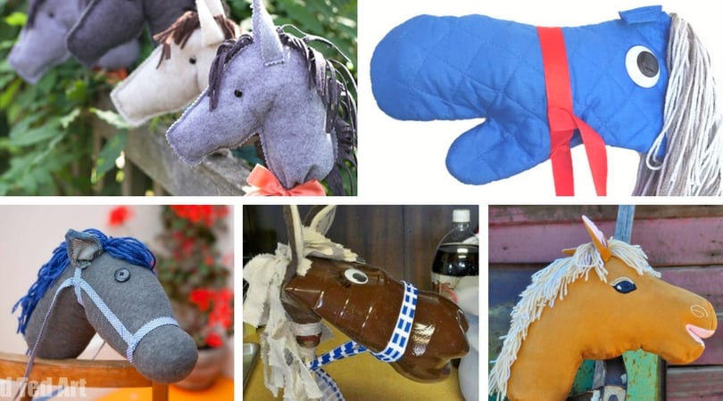 Find the perfect stick horse DIY idea! Whether you're going for a stick horse made from dollar store supplies to breaking out the sewing machine, there is a hobby horse tutorial for you.