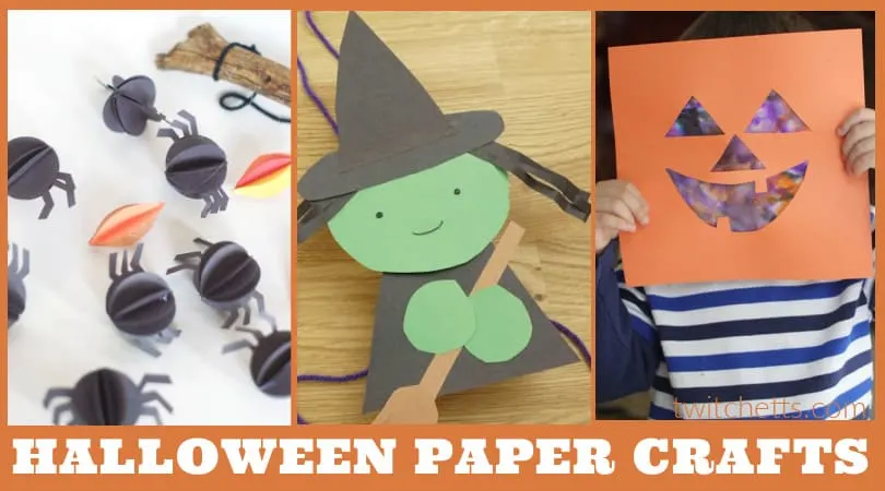 3 Halloween Construction Paper Crafts for Kids – Craft Box Girls