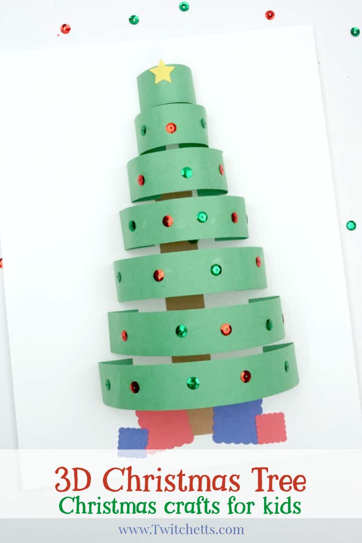 How To Make A Fun 3d Paper Christmas Tree Craft With Construction Paper Twitchetts