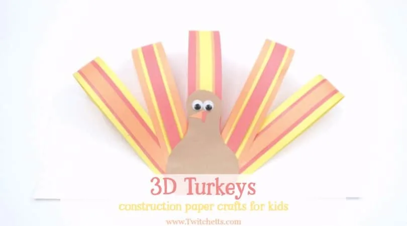 This easy paper turkey is a fun and cute Thanksgiving construction paper craft for kids!
