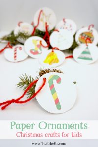 3 easy classroom Christmas ornament crafts made with 1 template