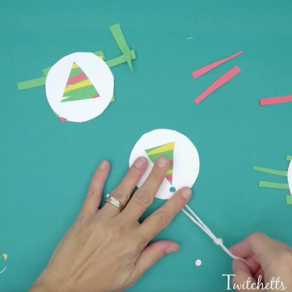 How to make an easy construction paper Christmas tree ornament Twitchetts