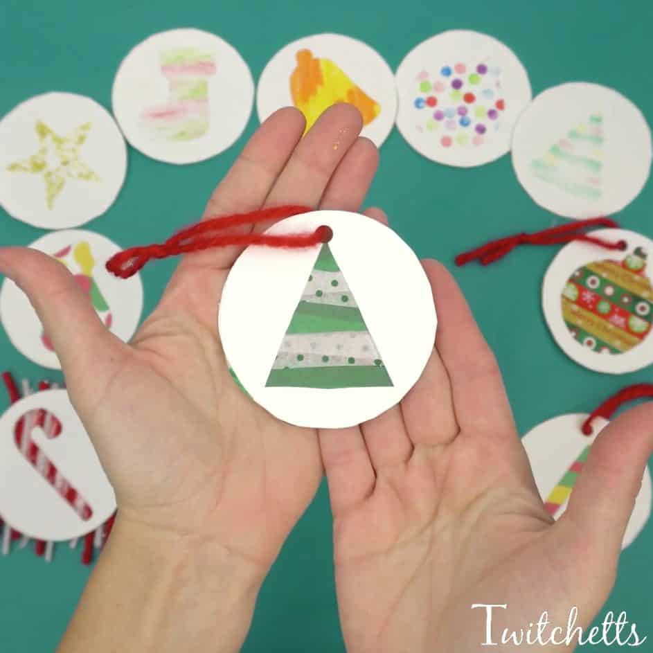 Paper Holiday Ornaments ~ Christmas Crafts for Kids - Twitchetts