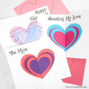 3D Valentine's Day Card ~ Homemade Valentine's Gifts from Kids