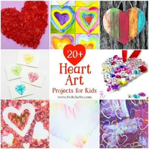 Chalk Pastel Heart Art for Valentine's Day - Red Ted Art - Kids Crafts