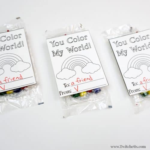 Your kids will LOVE passing out these printable valentine's day cards to color. Combine the cards with a small pack of crayons, and your children will fall in love with these non candy Valentine's idea!