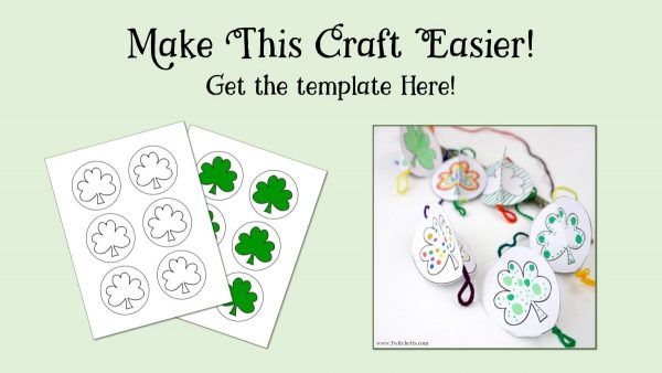 How to make a 3D paper shamrock mobile with our shamrock template