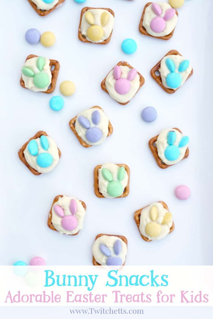 How to make easy Easter bunny snacks with pretzels