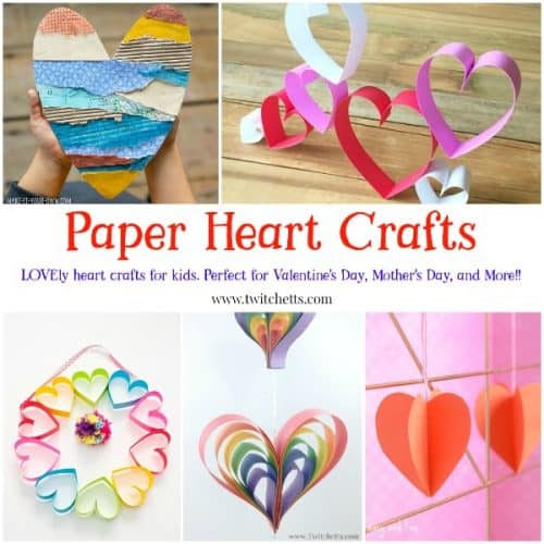 Paper Heart Crafts for Kids ~ Perfect for Valentine's Day, Mother's Day or any other time you want to share a LOVEly craft gift.