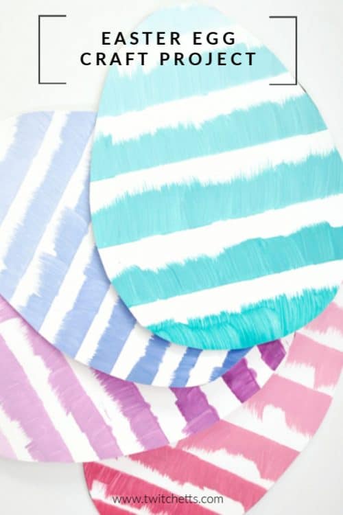 This beautiful ombre Easter Egg art project teaches kids about creating lighter and darker colors while making a fun Easter art project that kids will love! Grab some paints and lets explore this fun creative painting method! #twitchetts