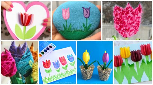 25 easy spring tulips crafts for kids to make this spring - Twitchetts