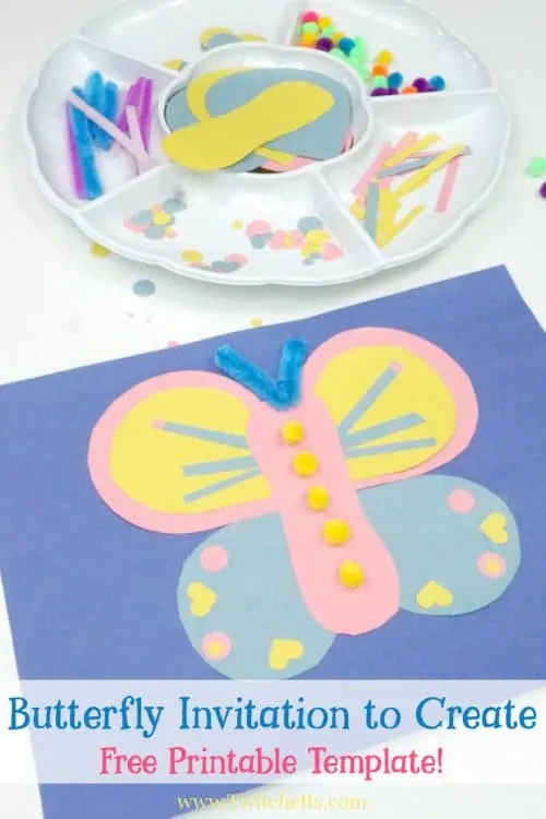 Quick kids craft: paper butterfly {with template} 