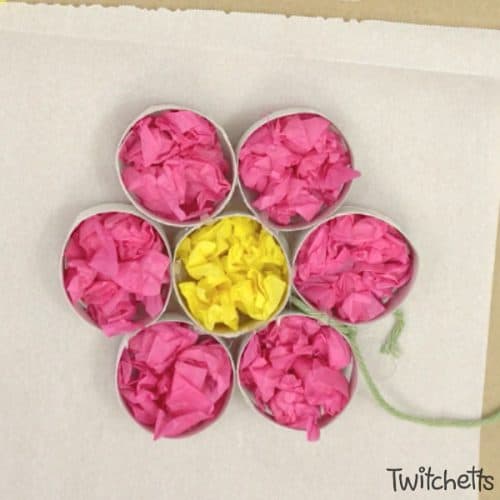 This tissue paper flowers activity helps to strengthen your child's fine motor skills while creating a fun flower craft!