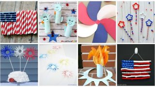 Celebrate the 4th of July with these fun patriotic crafts for kids. These red, white, and blue art projects are perfect for Independence Day, Flag Day, Memorial Day or any other time you want to celebrate the United States of America.