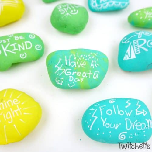 Make kindness rocks with your kids using this quick base coating technique. These colorful stones are perfect for lots of rock painting ideas for kids!