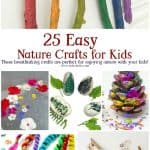 Nature crafts are the perfect way to enjoy the great outdoors. Perfect for summer, spring, or fall! #nature #summer #spring #fall #craftsforkids #activities #preschool #twitchetts
