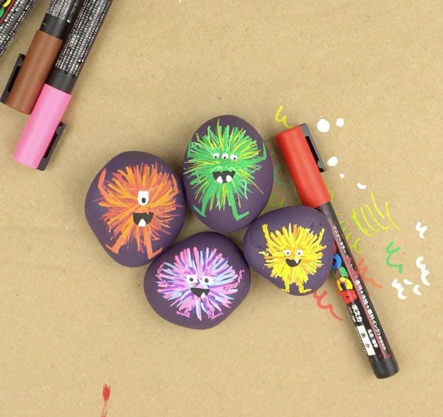 How to make silly monster rocks with your kids - Twitchetts
