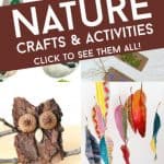 These nature crafts for kids are perfect for getting outside and enjoying the earth. From simple stick crafts to fun process art. You’ll find a craft that your kids will love!