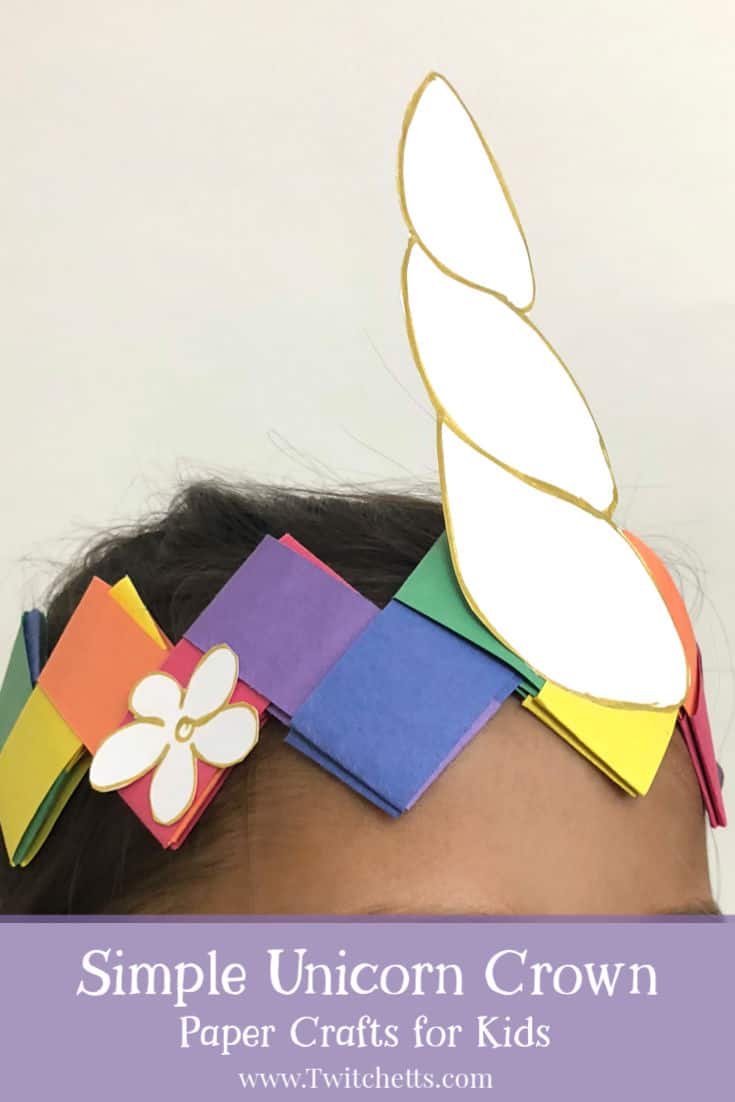 How to make a unicorn crown with construction paper Twitchetts