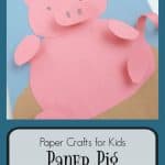 This fun paper pig craft for kids is so cute! 2019 is the year of the pig, so let's celebrate with this fun 3D construction paper craft that kids will love to make! #paperpig #pigcraft #2019 #yearofthepig #animalcrafts #farmcraft #farmanimal #constructionpapercraft #craftsforkids #twitchetts