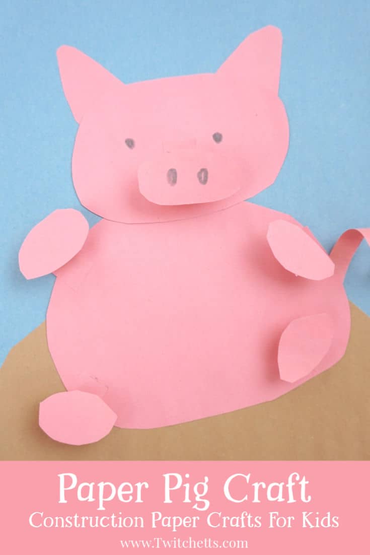 How to make a fun 3D paper pig craft for kids - Twitchetts