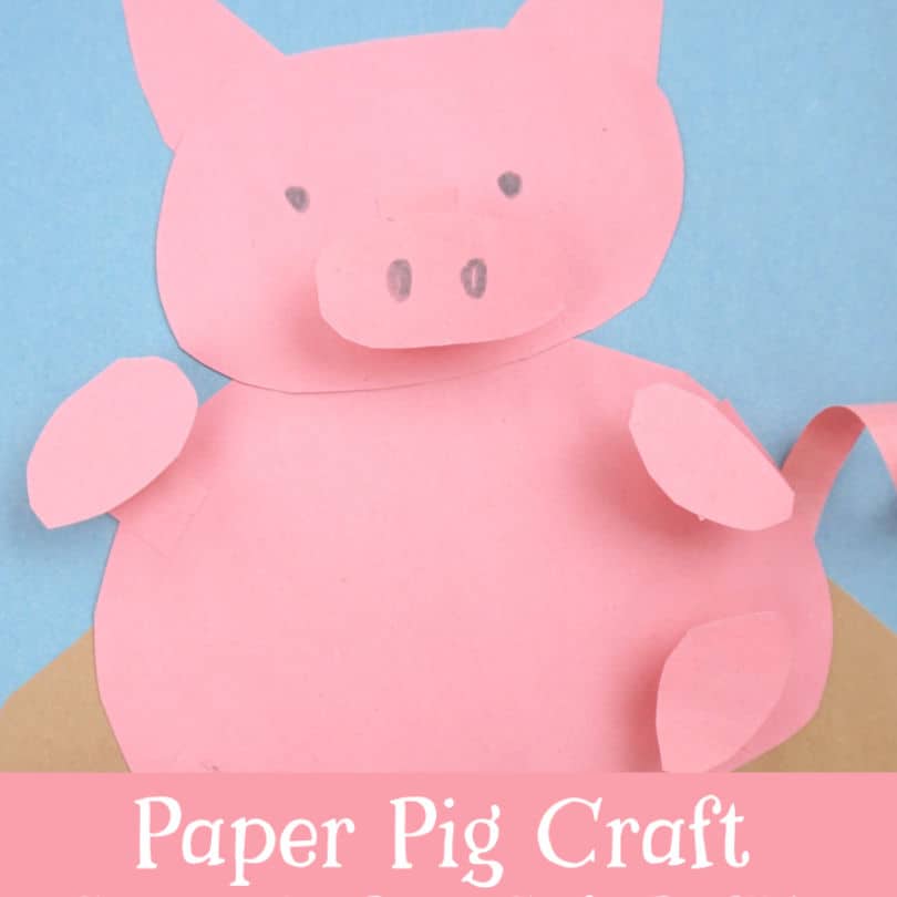 Easy Paper Pig Craft for Kids to Make - Twitchetts