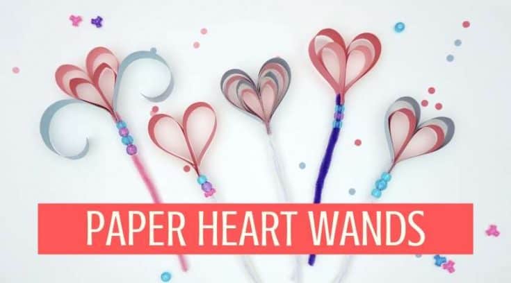 Easy Wand Valentine's Day Craft for Kids - Mamma Bear Says