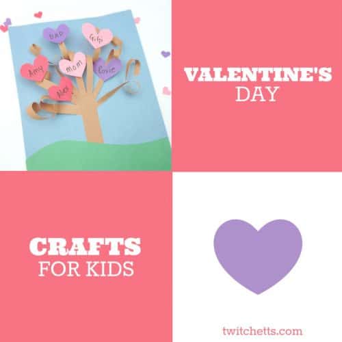 Get inspired by this growing list of amazing Valentine's Day crafts and fun activities for celebrating Valentine's Day. Find a new family tradition or the perfect craft for your classroom! #twitchetts