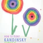 Make Kandinsky inspired rainbow paper flower art with kids #Twitchetts