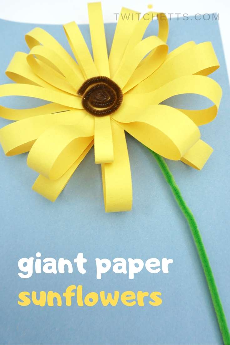 How to make a simple paper sunflower Twitchetts