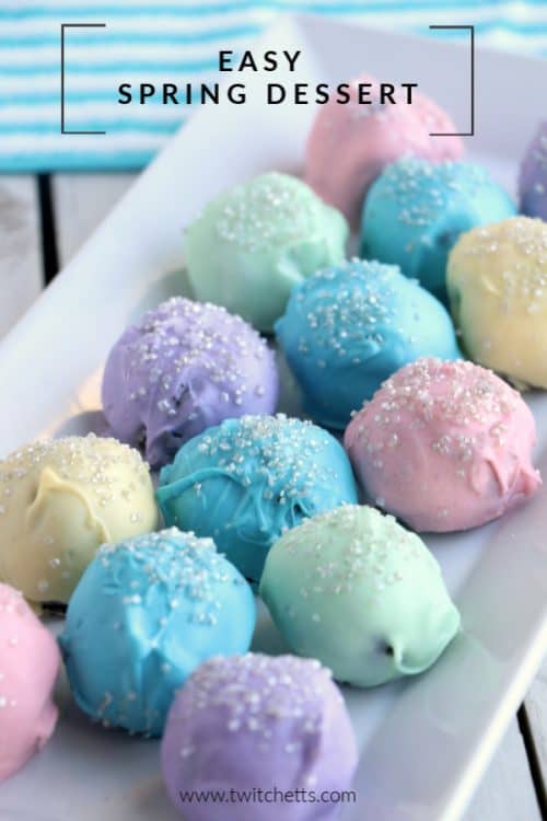 These easy Easter cookie truffles are perfect for an Easter brunch or a sweet spring picnic! Use Oreos or Newmans to make a chocolate cookie ball that kids will love to help with.