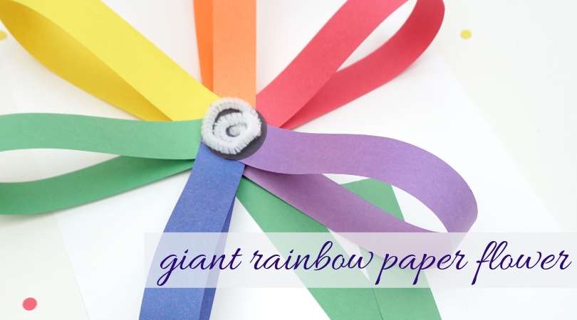 giant rainbow paper flower