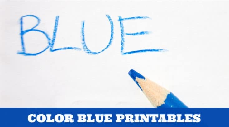 Color blue worksheets for preschool - Twitchetts
