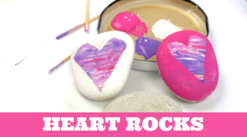 This easy Valentine's Day rock painting idea is perfect for kids to make. Create them to gift to friends or make them with your friends at a Valentine's Day party!