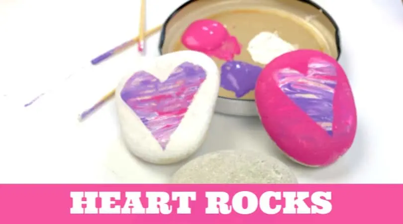 This easy Valentine's Day rock painting idea is perfect for kids to make. Create them to gift to friends or make them with your friends at a Valentine's Day party!