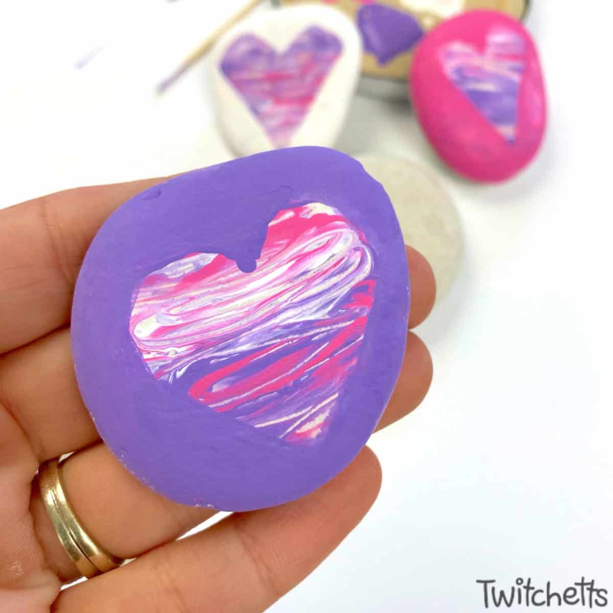 valentines day painted rocks